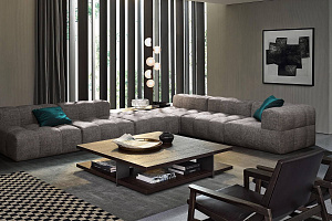 Модульный бескаркасный диван Квадро с подушками, диван трансформер, производство Россия 